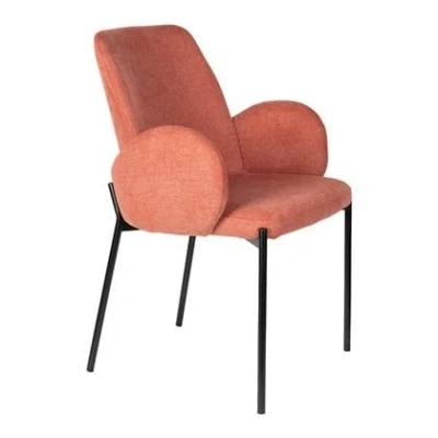 Afbeelding van Feliz Lifestyle Tjarda Eetkamerstoelen met armleuning Oudroze Set van 2
