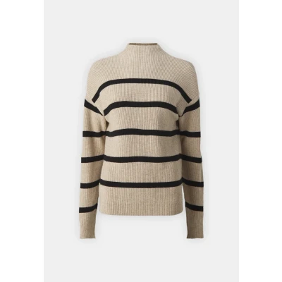 Afbeelding van VILA Viril Mockneck Trui, Dames, Maat: XXL, Natural melange