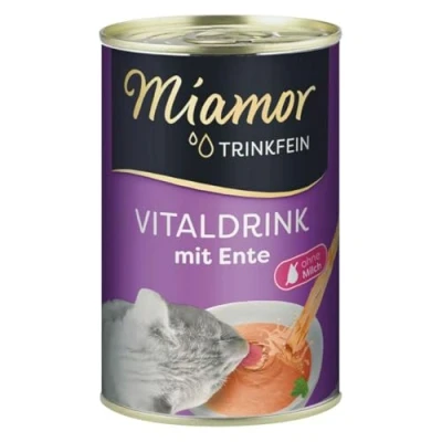 Afbeelding van 24x135ml Eend Miamor Trinkfein Vitaliteitsdrank voor Katten