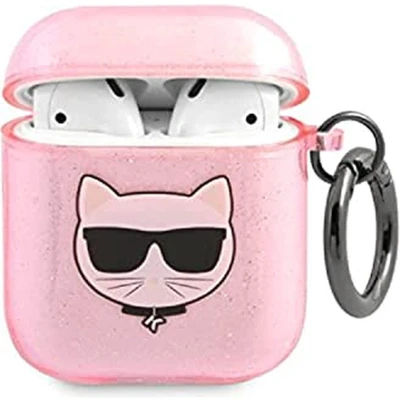 Afbeelding van Karl Lagerfeld KLA3UCHGP AirPods 3 cover roze/roze Glitter Choupette