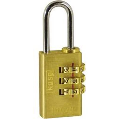 Afbeelding van Kasp K11020D Hangslot Goud geel Cijferslot