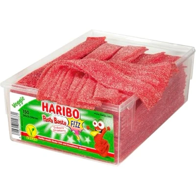 Afbeelding van Haribo Pasta Basta Zure Aardbei 150 stuks