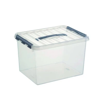 Image de Boite plastique transparente avec couvercle et poi