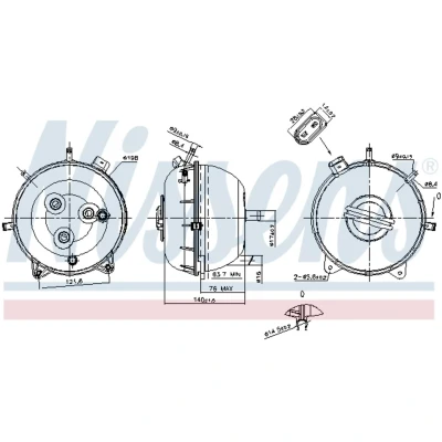 Afbeelding van NISSENS 996134 Expansievat 1,3 Met kap, sensor VOLKSWAGEN: Transporter 5