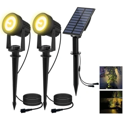 Afbeelding van T SUN 2 in 1 solarlamp voor buiten, met waterdicht IP65, bomen, tuin, paden, gazon, terrassen (warm wit, 3000 K)