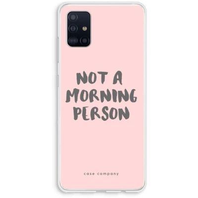 Afbeelding van Case Company® hoesje geschikt voor Samsung Galaxy A51 4G Morning person Soft Cover Telefoonhoesje Bescherming aan alle Kanten en Schermrand