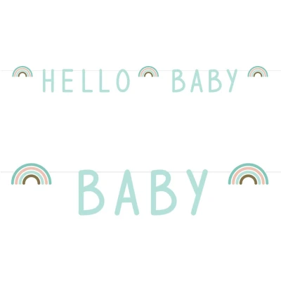 Afbeelding van Letterslinger Haza Hello Baby mintgroen 2.50m