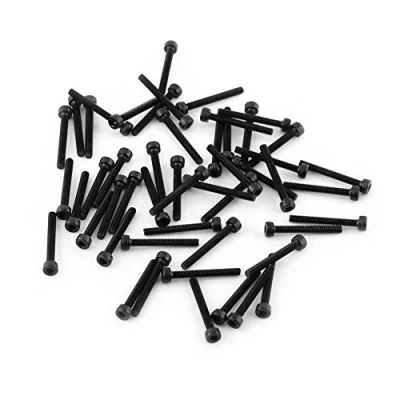 Afbeelding van 50 stuks M3 Black Hex lenskopschroeven 12,9 DIN912 4 mm volledige schroefdraad vlak gedeeltelijk met x 25