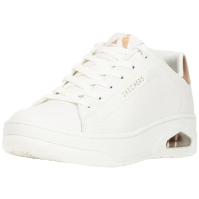 Afbeelding van Skechers Sport UNO Court Sneakers laag, Dames, Maat: 37.5, White/rose gold Leer