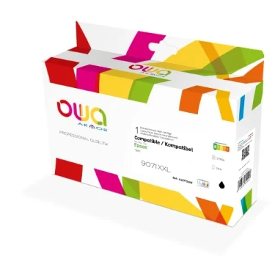 Afbeelding van OWA 211 ml zwart compatibel doos gereviseerd inktcartridge (alternatief voor: Epson T9071) voor WorkForce Pro WF 6090, 6590