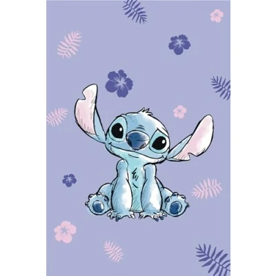 Afbeelding van Disney Lilo &amp; Stitch Fleece deken Flower 100 x 150 cm Polyester