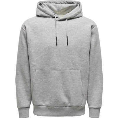 Afbeelding van Only &amp; Sons Onsceres Hoodie Hoodie, Heren, Maat: Medium, Light grey melange