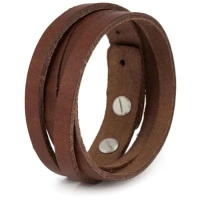 Afbeelding van Simaru Hoogwaardige leren armband van premium leer Made in Germany, beschikbaar alle maten, One size, Leer, zonder steen