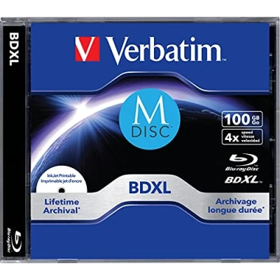 Afbeelding van Verbatim 43833 M Disc Blu ray 100 GB 1 stuk(s) Slimcase Bedrukbaar