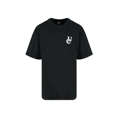Afbeelding van Urban Classics Weavy LOGO Heavy TEE Tshirt print, Heren, Maat: Large, Black