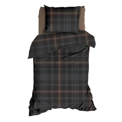 Afbeelding van Romanette Bariloche Dekbedovertrek Eenpersoons 140x200/220 cm Antra/Taupe