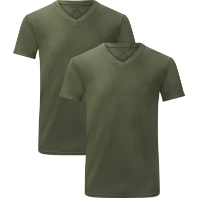 Afbeelding van BambooBasics VELO T shirt 2/pack ARMY V hals