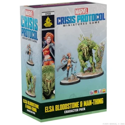 Afbeelding van Marvel: Crisis Protocol Elsa Bloodstone &amp; Man Thing Miniatuur Ongeschilderd en Ongeassembleerd