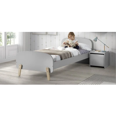 Afbeelding van LUCEVI Kiddy bed + Nachtkastje Cool Grey 90x200 cm