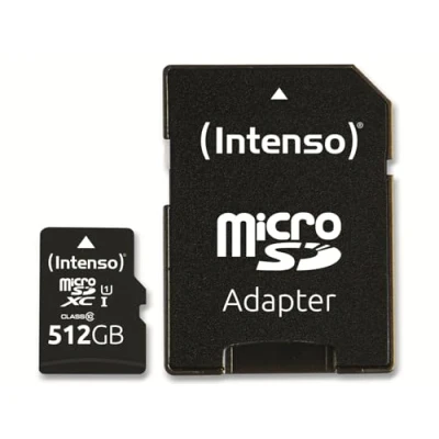 Afbeelding van Intenso 512GB microSDXC Performance microSD kaart 512 GB Class 10 UHS I Waterdicht