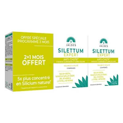 Afbeelding van Silettum Expert Anti haaruitval 2 + 1 maand gratis (180 tabletten) remt voor dunner wordend haar en zonder volume laboratorium Jaldes