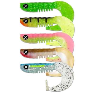Afbeelding van Monkey Lures Curly Lui Shad Apple Bomb 7.5cm (6 stuks)