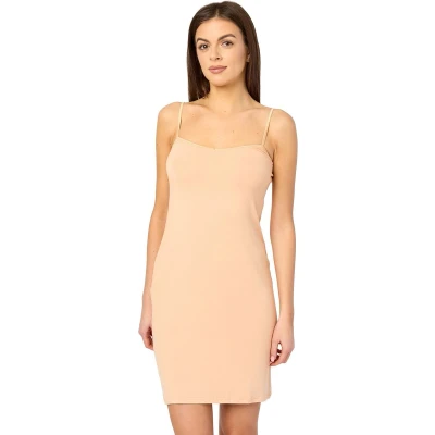 Afbeelding van Merry Style MS MS10 203 UW Dames Onderjurk Nachthemd kort V neck verstelbare Spaghetti bandjes Viscose Zand XXL