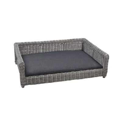 Afbeelding van Hondenmand Comfort Kunstriet Graphite 85x60 cm