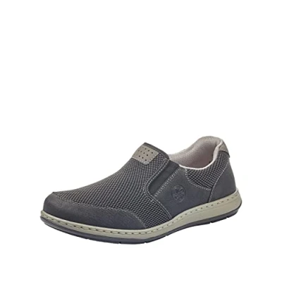 Afbeelding van Rieker Lente/Zomer 17363 MocassinHeren, Zwart Grijs Polvere 00