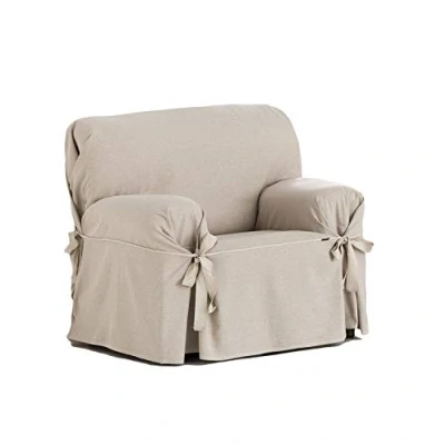Afbeelding van Eysa F616081 Stoelhoes, katoen, linnen, 80 120 cm, beige/bruin, zigzag
