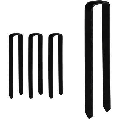 Afbeelding van grondankers rozenboog set van 4 staal 30 cm u vorm haringen