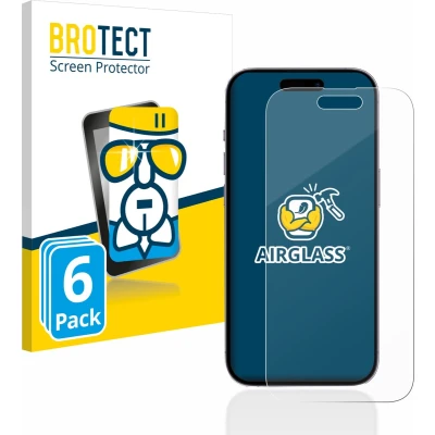 Afbeelding van BROTECT Screenprotector voor Apple iPhone 14 Pro Folie Beschermfolie Beschermglas transparant (6 Stuks)