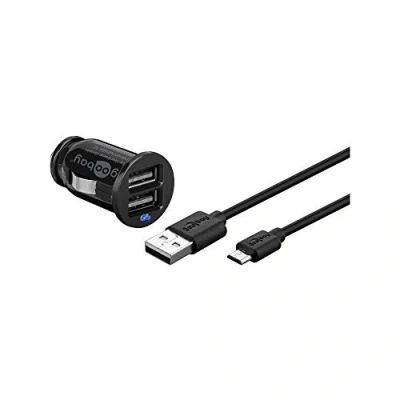 Afbeelding van Goobay USB Micro autolader met losse kabel 2,1A 1 meter