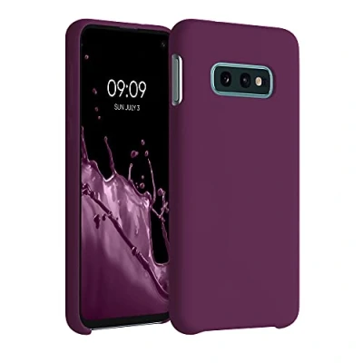 Afbeelding van kwmobile telefoonhoesje geschikt voor Samsung Galaxy S10e Hoesje met siliconen coating Smartphone case in bordeaux violet