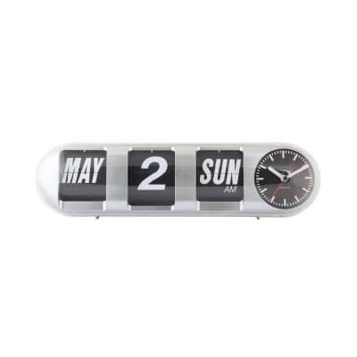 Afbeelding van Karlsson Wandklok Tube Flip Zilver