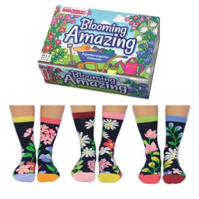 Afbeelding van Bloemen Sokken Dames Mismatched Oddsocks Maat 37 42