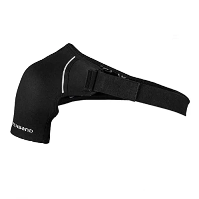 Afbeelding van Rehband QD neopreen schouderbandage voor sport, links, zwart