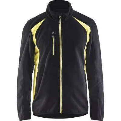 Image de Veste micropolaire noir/jaune fluorescent