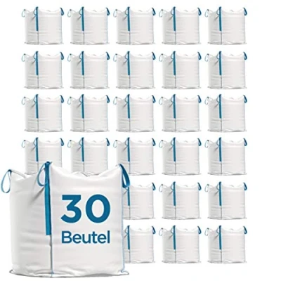 Afbeelding van Big Bag transportzak voor bouwafval, hout, tuinafval, zand etc. 90x90x90 cm, draagvermogen 1000 kg (30)