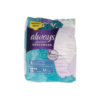 Afbeelding van Always Discreet Incontinentiebroekjes Maat Maxi M 9 Stuks