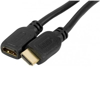 Afbeelding van Exertis Connect High Speed HDMI verlengkabel, verguld, St. A / Bu. A, 1,0 m Hoogwaardige kabel voor de (1 m, HDMI), Videokabel