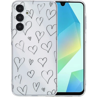 Afbeelding van imoshion hoesje Geschikt voor Samsung Galaxy A16 (5G) Siliconen Design Meerkleurig / Hearts