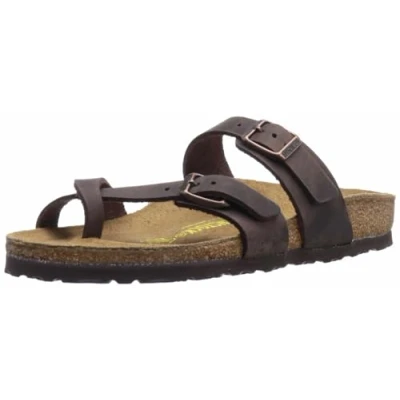 Afbeelding van Birkenstock Mayari habana bruin narrow slippers dames (171323)