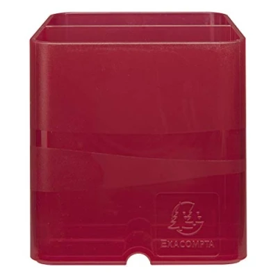 Afbeelding van Exacompta Art. Nr. 67754D karton met 10 pennenkokers PEN CUBE Linicolor 2 vakken in verschillende maten en hoogte afmetingen: 7,4 x 9,3 cm kleur: framboos doorschijnend