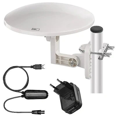 Afbeelding van Antena EMOS VILLAGE MOON V900, DVB T2, FM, DAB, filtr LTE/4G/5G (J0803) biały