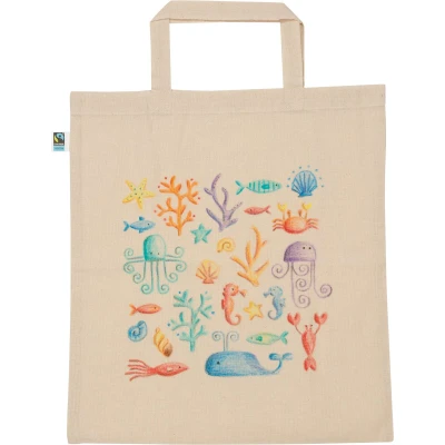 Afbeelding van Draagtas: KATOEN FAIRTRADE 38x42cm, om zelf te beschilderen, 3+