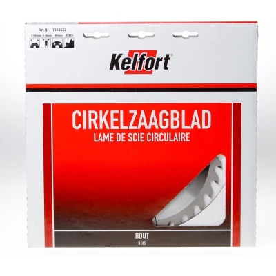 Afbeelding van Kelfort Cirkelzaagblad hardmetaal 30 tanden WS W diameter 210 x 2.6 30mm