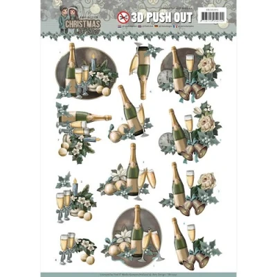 Afbeelding van Happy New Year Christmas Wishes 3D Push Out Amy Design