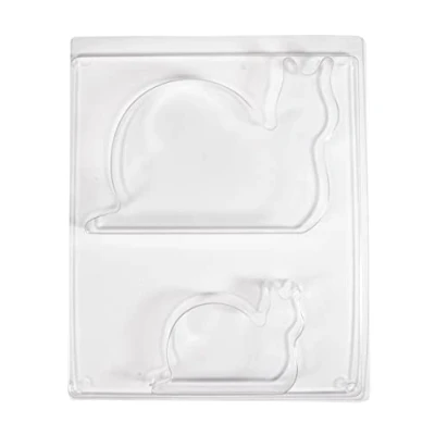 Afbeelding van Rayher 36118000 slakkenvorm 2 motieven kleine slak 9,5 x 6,6 cm grote 15,5 11 diepte PET materiaal voor het gieten met creatief beton, raysinpoeder, beton 5 in 1,