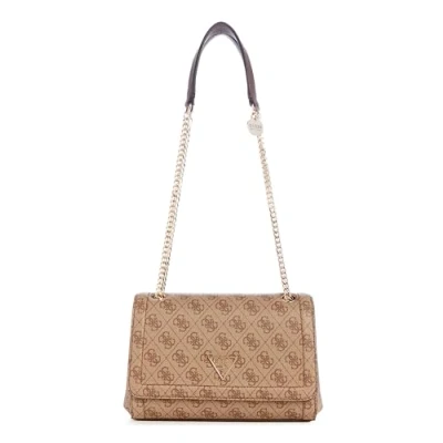 Afbeelding van GUESS Schoudertas Noelle Convertible Crossbody Flap, Latte logo